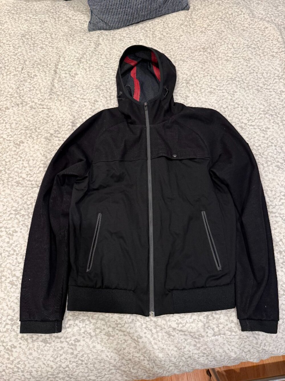 Zegna Black Hoodie Jacket